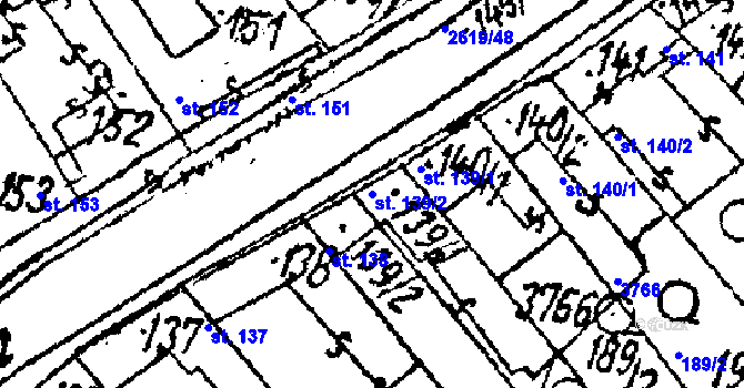 Parcela st. 139/2 v KÚ Lanžhot, Katastrální mapa