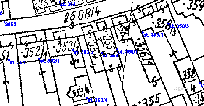 Parcela st. 354 v KÚ Lanžhot, Katastrální mapa