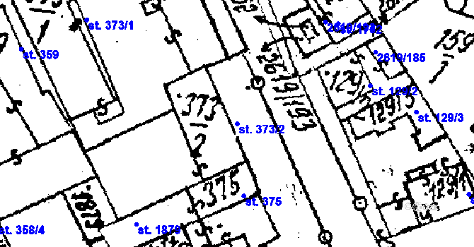 Parcela st. 373/2 v KÚ Lanžhot, Katastrální mapa