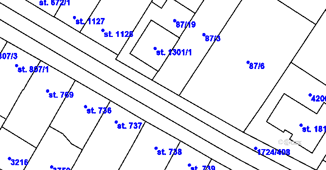 Parcela st. 580/2 v KÚ Lanžhot, Katastrální mapa