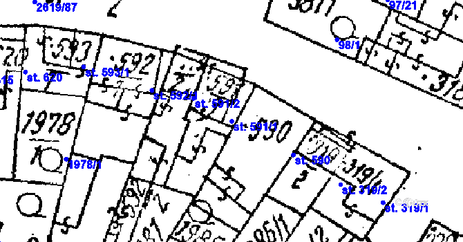 Parcela st. 591/1 v KÚ Lanžhot, Katastrální mapa