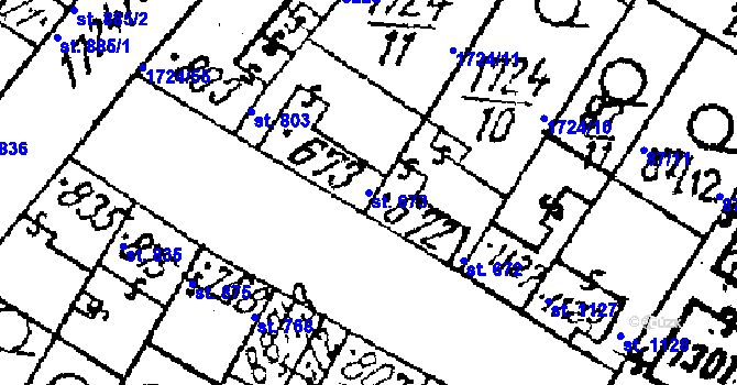 Parcela st. 673 v KÚ Lanžhot, Katastrální mapa