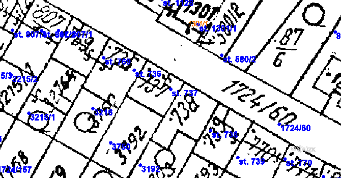Parcela st. 737 v KÚ Lanžhot, Katastrální mapa