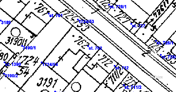 Parcela st. 762 v KÚ Lanžhot, Katastrální mapa