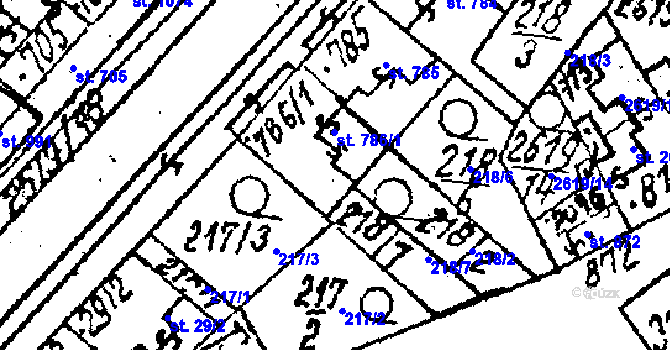 Parcela st. 786/2 v KÚ Lanžhot, Katastrální mapa
