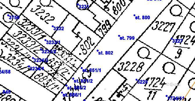 Parcela st. 802 v KÚ Lanžhot, Katastrální mapa