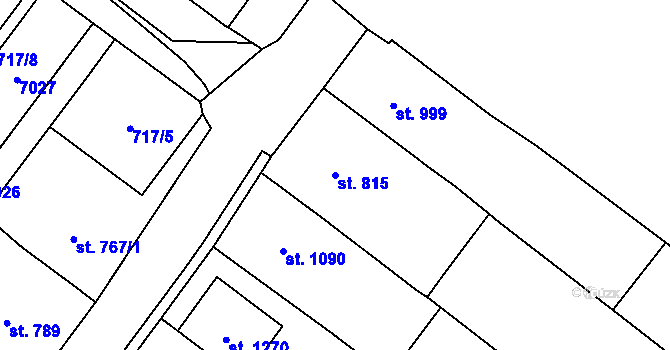 Parcela st. 815 v KÚ Lanžhot, Katastrální mapa