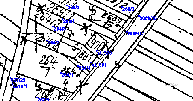 Parcela st. 970 v KÚ Lanžhot, Katastrální mapa