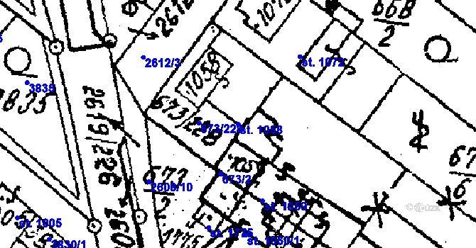 Parcela st. 1058 v KÚ Lanžhot, Katastrální mapa