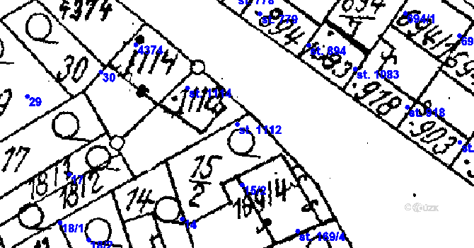 Parcela st. 1112 v KÚ Lanžhot, Katastrální mapa