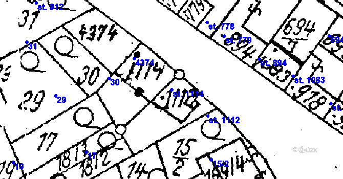 Parcela st. 1114 v KÚ Lanžhot, Katastrální mapa