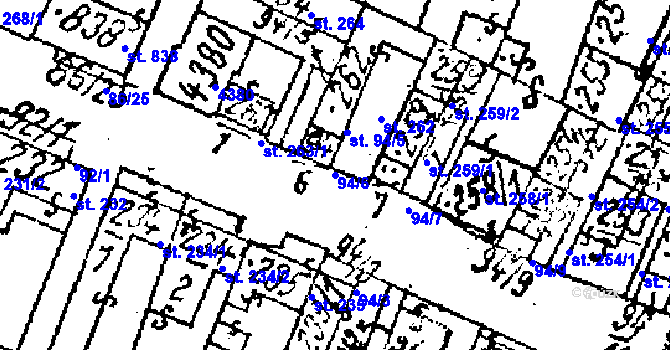 Parcela st. 94/6 v KÚ Lanžhot, Katastrální mapa