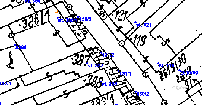 Parcela st. 131/2 v KÚ Lanžhot, Katastrální mapa