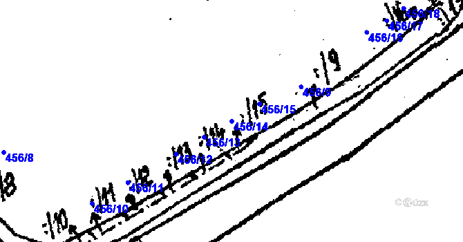 Parcela st. 456/14 v KÚ Lanžhot, Katastrální mapa