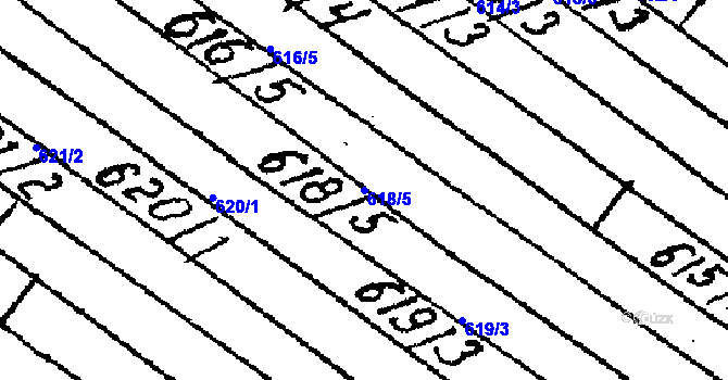 Parcela st. 618/5 v KÚ Lanžhot, Katastrální mapa