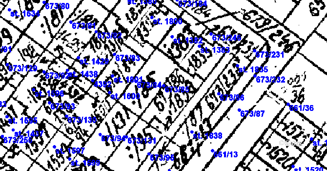 Parcela st. 673/85 v KÚ Lanžhot, Katastrální mapa