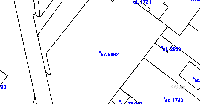 Parcela st. 673/182 v KÚ Lanžhot, Katastrální mapa