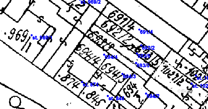 Parcela st. 694/4 v KÚ Lanžhot, Katastrální mapa