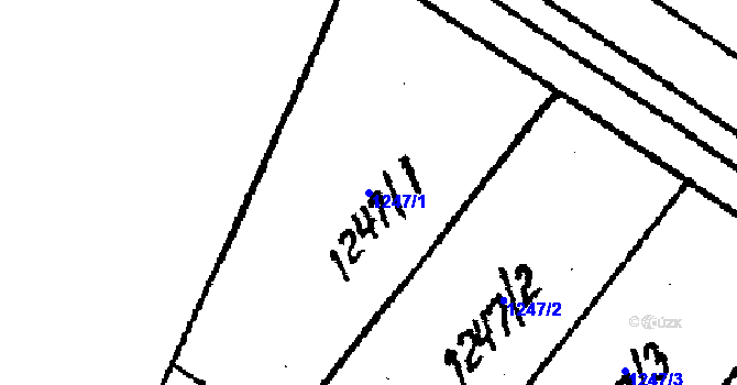 Parcela st. 1247/1 v KÚ Lanžhot, Katastrální mapa