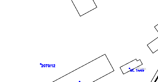 Parcela st. 2070/11 v KÚ Lanžhot, Katastrální mapa