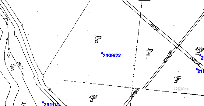Parcela st. 2109/22 v KÚ Lanžhot, Katastrální mapa