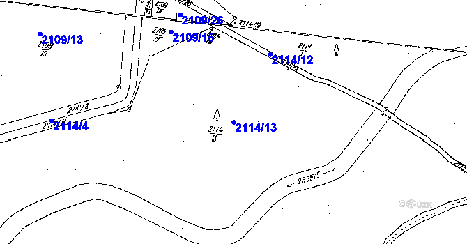 Parcela st. 2114/13 v KÚ Lanžhot, Katastrální mapa