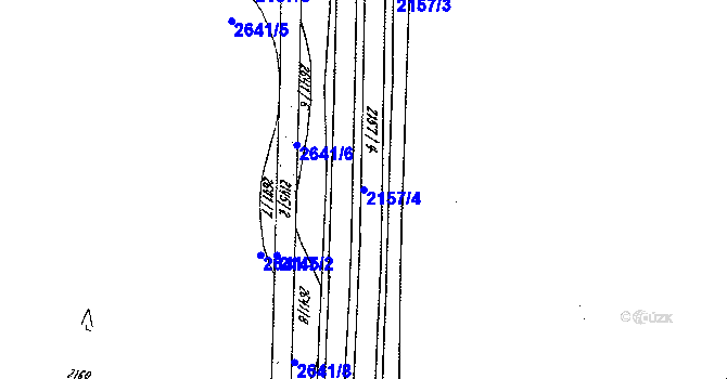 Parcela st. 2157/4 v KÚ Lanžhot, Katastrální mapa