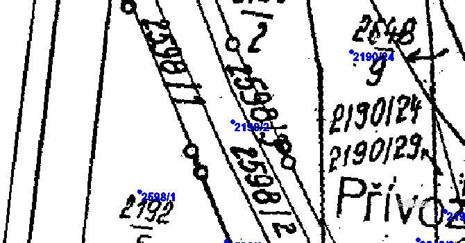 Parcela st. 2190/2 v KÚ Lanžhot, Katastrální mapa