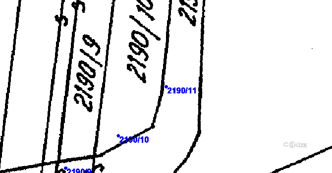 Parcela st. 2190/11 v KÚ Lanžhot, Katastrální mapa