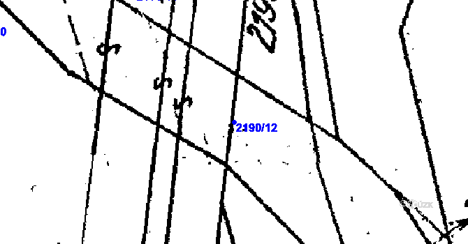 Parcela st. 2190/12 v KÚ Lanžhot, Katastrální mapa