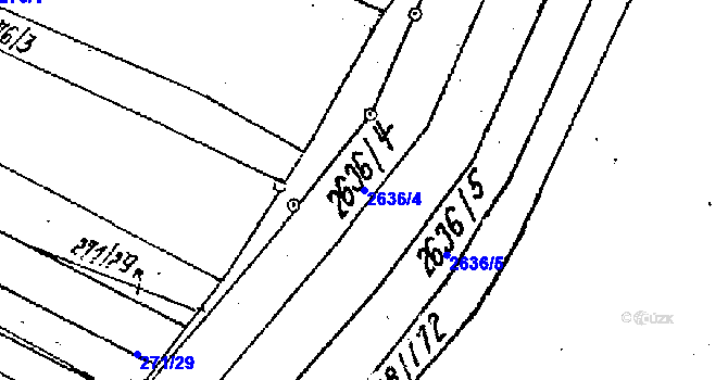 Parcela st. 2636/4 v KÚ Lanžhot, Katastrální mapa