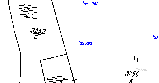Parcela st. 3252/2 v KÚ Lanžhot, Katastrální mapa