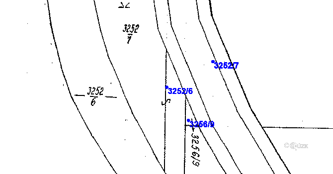 Parcela st. 3252/6 v KÚ Lanžhot, Katastrální mapa