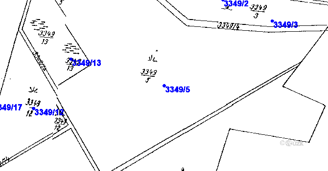 Parcela st. 3349/5 v KÚ Lanžhot, Katastrální mapa