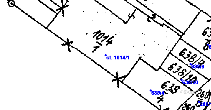 Parcela st. 1014/1 v KÚ Lanžhot, Katastrální mapa