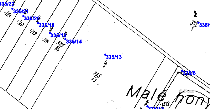 Parcela st. 335/13 v KÚ Lanžhot, Katastrální mapa