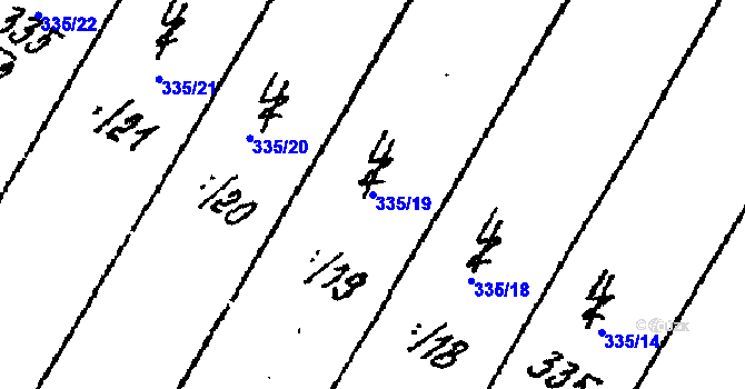 Parcela st. 335/19 v KÚ Lanžhot, Katastrální mapa