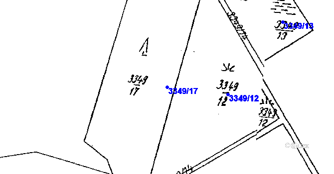 Parcela st. 3349/17 v KÚ Lanžhot, Katastrální mapa