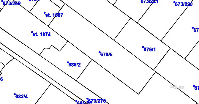 Parcela st. 679/5 v KÚ Lanžhot, Katastrální mapa