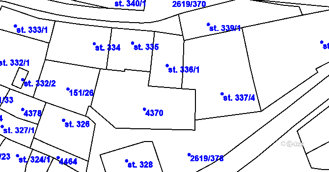 Parcela st. 337/3 v KÚ Lanžhot, Katastrální mapa