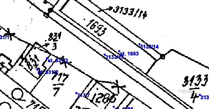 Parcela st. 3133/13 v KÚ Lanžhot, Katastrální mapa