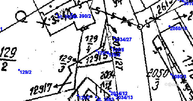 Parcela st. 129/4 v KÚ Lanžhot, Katastrální mapa