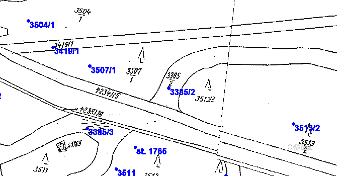 Parcela st. 3385/2 v KÚ Lanžhot, Katastrální mapa