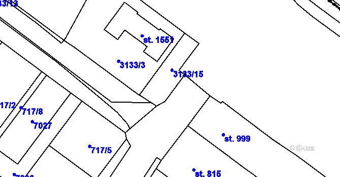 Parcela st. 3133/17 v KÚ Lanžhot, Katastrální mapa
