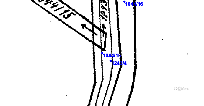 Parcela st. 1044/15 v KÚ Lanžhot, Katastrální mapa