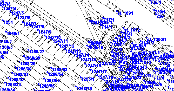 Parcela st. 2608/15 v KÚ Lanžhot, Katastrální mapa