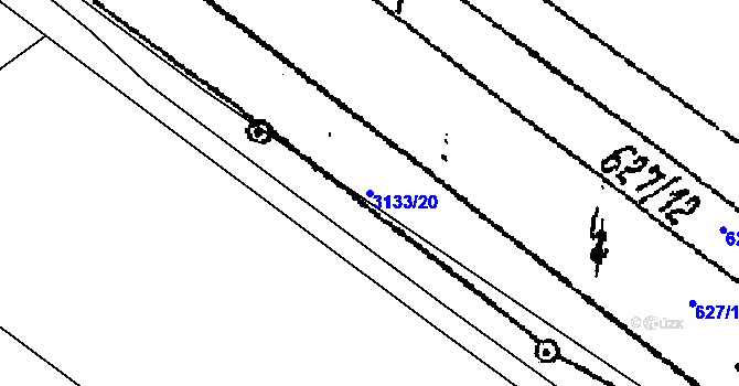 Parcela st. 3133/20 v KÚ Lanžhot, Katastrální mapa