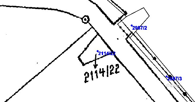 Parcela st. 2114/22 v KÚ Lanžhot, Katastrální mapa