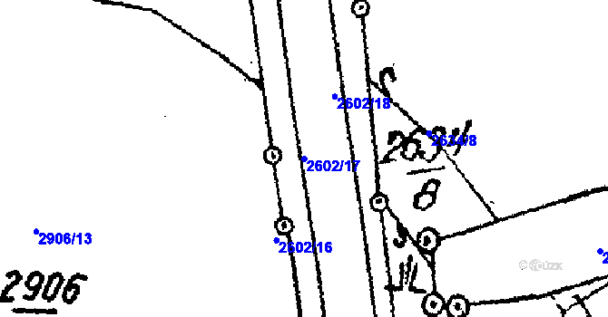 Parcela st. 2602/17 v KÚ Lanžhot, Katastrální mapa