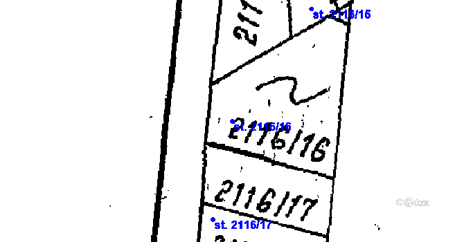 Parcela st. 2116/16 v KÚ Lanžhot, Katastrální mapa